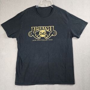 Alabama Band 50th Anniversary Graphic Black T-Shirt – Country Music Legends Tee